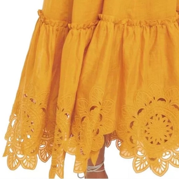 Zimmermann Teddy Scallop Ruffle Skirt Size 4 - Picture 5 of 12